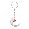 Stainless Steel Hollow Moon Keychains KEYC-JKC00584-02-1