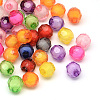 Faceted Round Transparent Acrylic Beads TACR-Q010-8mm-M-1