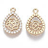 Brass Micro Pave Cubic Zirconia Pendants KK-T060-03-2