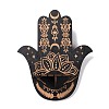 Hamsa Hand Wooden Crystal Sphere Display Stands AJEW-G047-01C-2