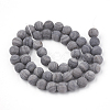 Natural Black Wood Lace Stone Beads Strands G-T106-014-3