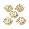 Eco-Friendly Rack Plating Brass Micro Pave Clear Cubic Zirconia Connector Charms KK-F845-03G-4