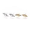 Brass Stud Earrings EJEW-F809-02-1