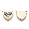 Brass Micro Pave Clear Cubic Zirconia Charms KK-S356-073-NF-2