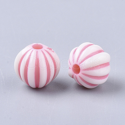 Craft Style Acrylic Corrugated Beads MACR-S299-017-1