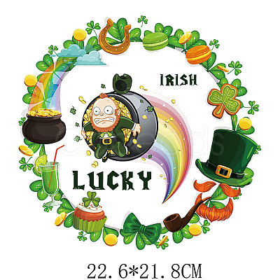 Saint Patrick's Day Theme PET Sublimation Stickers PW-WG82990-01-1