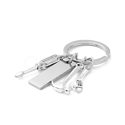 Non-Tarnish Father's Day Theme 201 Stainless Steel Keychain KEYC-A010-04-1