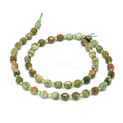 Natural Rhyolite Jasper Beads Strands G-O201B-08-1