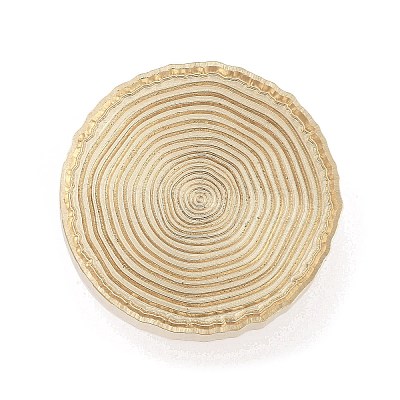 Tree Rings Brass Stamp Head AJEW-M036-02G-1