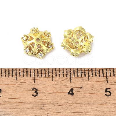 Rack Plating Brass Beads Caps KK-B088-05B-G-1