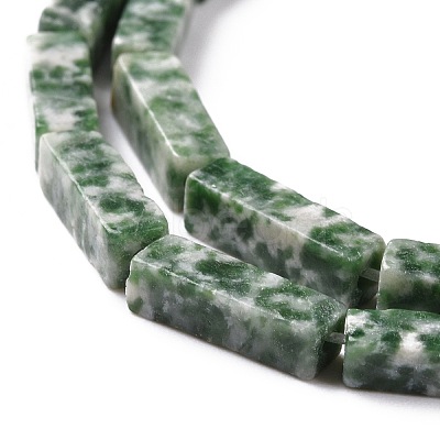 Natural Green Spot Jasper Beads Strands G-G837-24-1