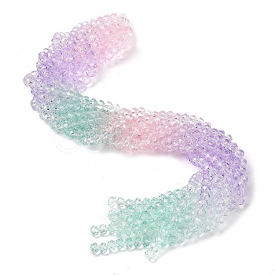 Transparent Painted Glass Beads Strands DGLA-A034-T6mm-A23-1