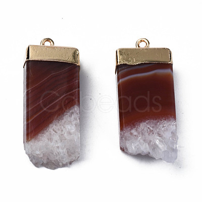 Natural Agate Pendants G-Q998-039D-1