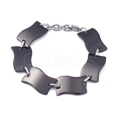 304 Stainless Steel Link Chain Bracelets BJEW-G582-62BP-1