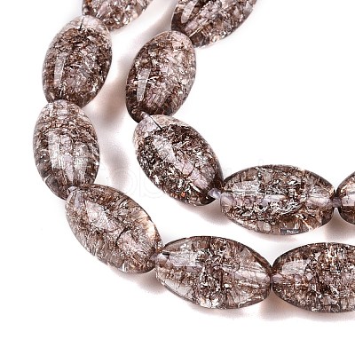 Transparent Crackle Glass Beads Strands GLAA-S192-B-010B-1