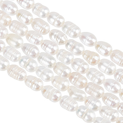 GOMAKERER 1 Strand Grade A Natural Cultured Freshwater Pearl Beads Strands PEAR-GO0001-08-1