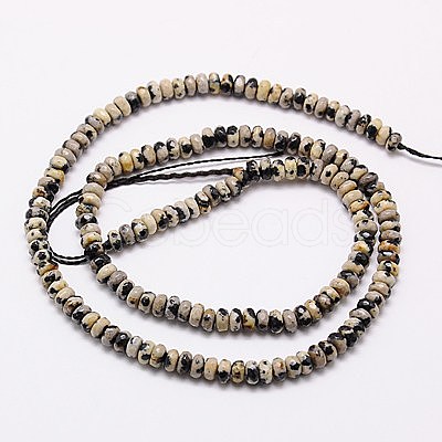 Natural Dalmation Jasper Beads Strands G-G551-03-1