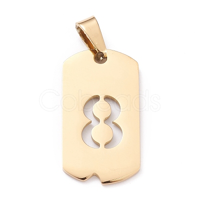 Ion Plating(IP) 304 Stainless Steel Pendants STAS-H144-02G-8-1