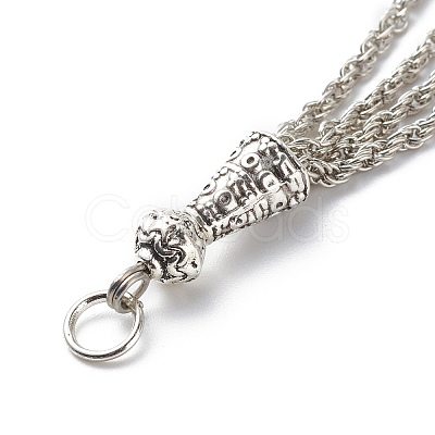 Tibetan Style Alloy Tassel Big Pendants FIND-E037-01AS-1