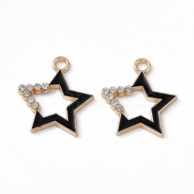 Alloy Rhinestone Pendants PALLOY-P287-09G-02-1