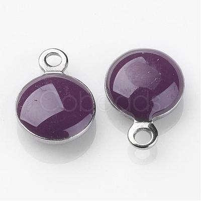 Stainless Steel Enamel Charms STAS-P049-1