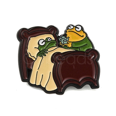 Cartoon Frog Zinc Alloy Brooches JEWB-O014-03D-1