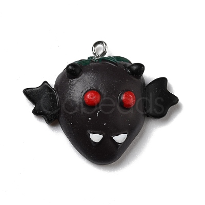 Halloween Opaque Resin Pendants RESI-B011-04-1