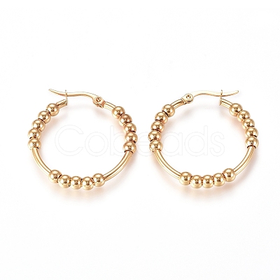 304 Stainless Steel Hoop Earrings X-EJEW-E258-06A-G-1