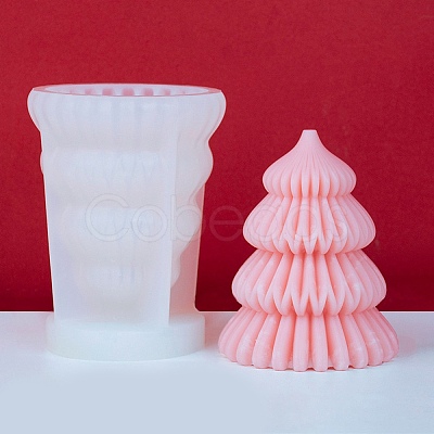 Christmas Tree DIY Silicone Scented Candle Mold DIY-K064-01E-1