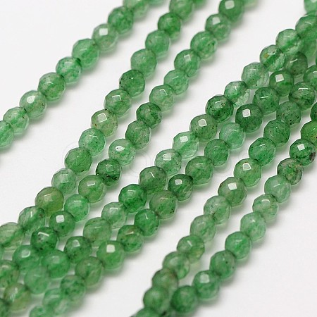 Natural Green Aventurinee Beads Strands X-G-A129-3mm-D02-1