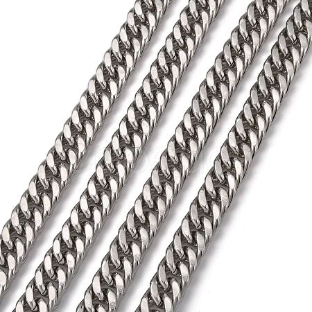 201 Stainless Steel Double Link Chains CHS-A003E-3.0mm-1