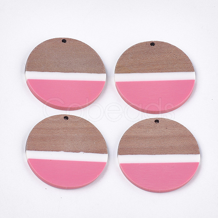 Resin & Walnut Wood Pendants X-RESI-S358-72C-1