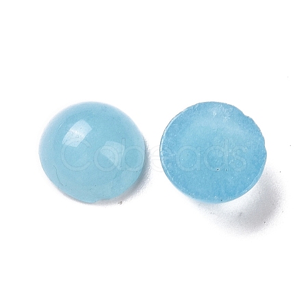 Natural White Jade Cabochons G-G506-8mm-1