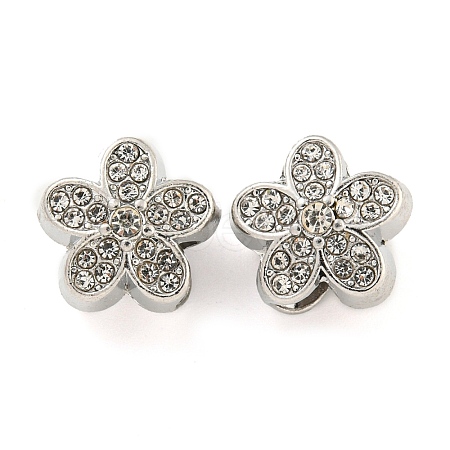 Rack Plating Alloy Rhinestone European Beads FIND-B034-17P-01-1