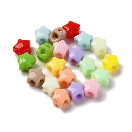 Opaque Acrylic Beads MACR-F080-10-1