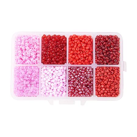 1 Box 8/0 Glass Seed Beads Round  Loose Spacer Beads SEED-X0050-3mm-07-1