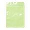 Rectangle Plastic Zip Lock Gift Bags, with Transparence Windows Resealable Bags, Green Yellow, 15x10.5x0.1cm, Unilateral Thickness: 2.5 Mil(0.065mm)