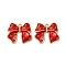 Alloy Enamel Pendants, Cadmium Free & Nickel Free & Lead Free, Bowknot, FireBrick, 19x21x4mm, Hole: 1.4mm