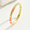 Fashionable Casual Retro Alloy Rhinestone Bangles with Enamel for Women, Real 18K Gold Plated