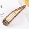 Colorful Rhinestone Snap Hair Clips for Girl, Golden, 100mm