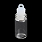 Clear Glass Wishing Bottle Pendants, with Plastic Seal Plug, Column, 33x11mm, Hole: 2mm