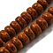 Dyed Synthetic Turquoise Beads Strands, Rondelle, Dark Orange, 8x5mm, Hole: 1mm, about 80pcs/strand, 15.75 inch(40cm)