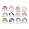 Polypropylene Pendants, with Alloy Findings, Rainbow, Mixed Color, 51~56x50~53x8.5mm, Hole: 5mm