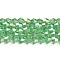 Transparent Electroplate Glass Beads Strands, AB Color Plated, Faceted, Bicone, Light Green, 3.5~3.8mm, about 113~115pcs/strand, 36~36.5cm