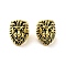 Tibetan Style Alloy Beads, Cadmium Free & Lead Free, Lion, Antique Golden, 13x10x13mm, Hole: 7mm, about 454pcs/1000g