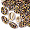 Printed Natural Cowrie Shell Beads, No Hole/Undrilled, with Leopard Print Pattern, Sandy Brown, 18~21x12~15x7mm