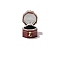 PU Imtation Leather Ring Storage Box, Dark Red, 3x3x3.5cm