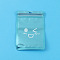 Plastic Zip Lock Bags, Resealable Small Jewelry Storage Bags Self Seal Bags, Top Seal, Rectangle with Smiling Face, Deep Sky Blue, 10x7.5cm