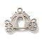 201 Stainless Steel Pendants, Pumpkin Cart Charms, Stainless Steel Color, 12x16.5x1mm, Hole: 1.5mm