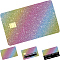 Bling PVC Decorative Stickers, Sparkle Card Decals for DIY Craft, Colorful, 186x122x0.5mm, 4pcs/Sheet